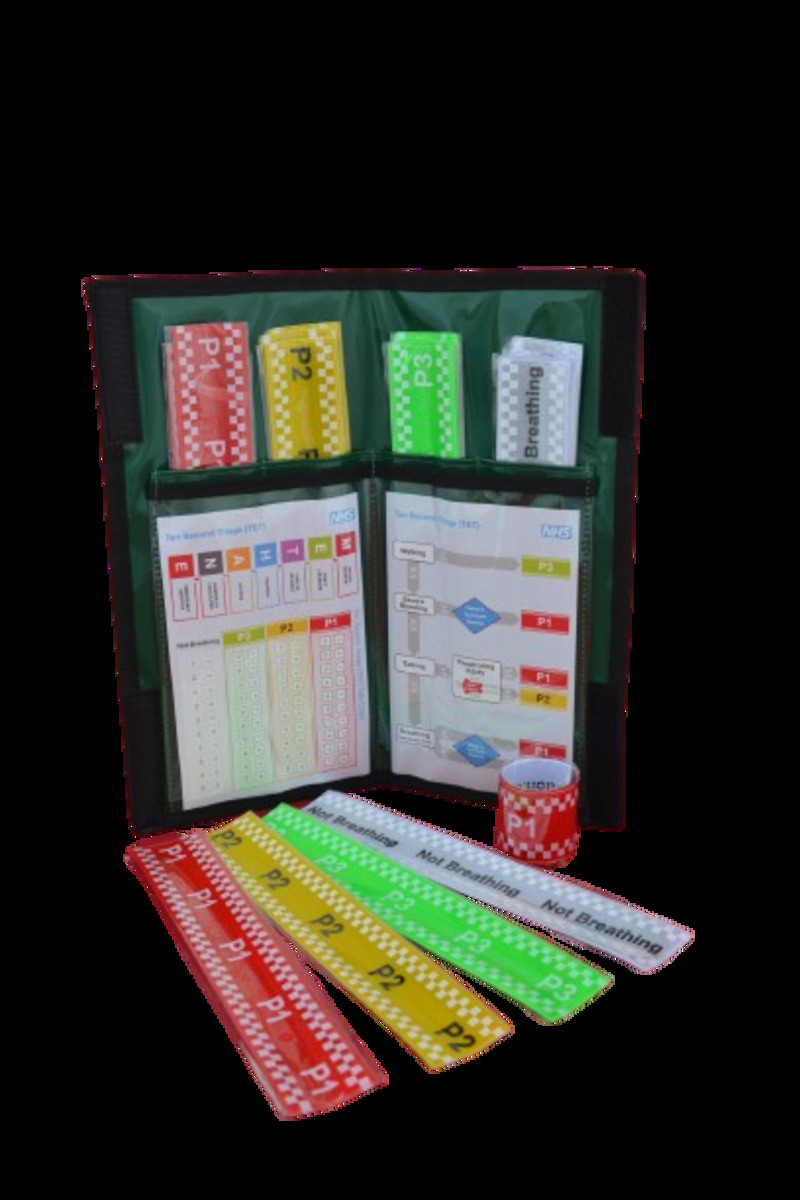 Ten Second Triage Wallet With 20 Bands - Green Ten Second Triage Wallet With 20 Bands - Green