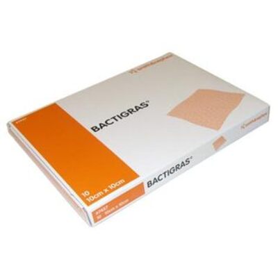 Bactigras Dressing 10cm x 10cm - Pack of 10