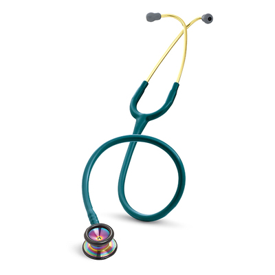 3M Littmann Classic II Paediatric Stethoscope - Rainbow Highlights, Caribbean Blue Tubing