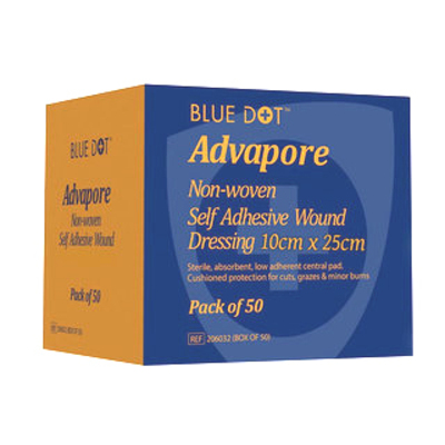 Advapore Non Woven Wound Dressing 10 x 25cm - Box of 50