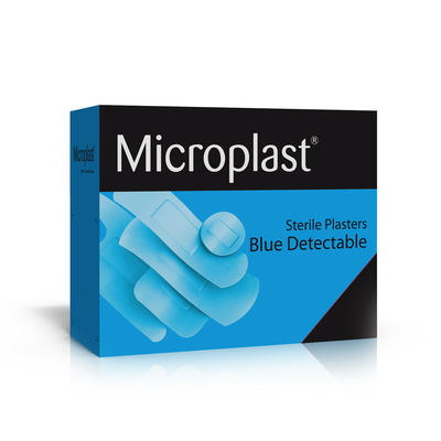 Microplast Blue Detectable Plasters 7.5cm x 2.5cm (Box 100)