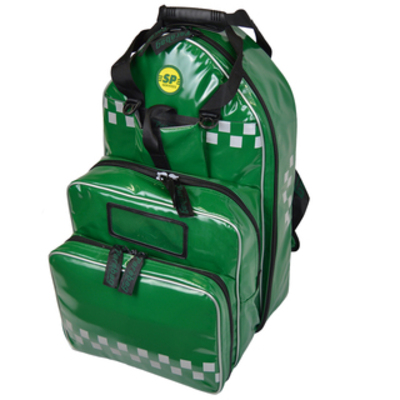 SP Parabag First Responder AED & Oxygen Backpack Green - TPU Fabric