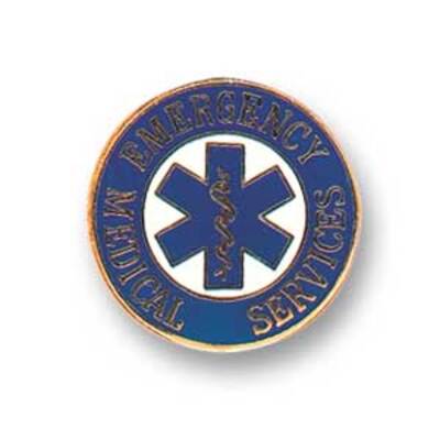 Circular Enamel Lapel Badge Emergency Medical Service