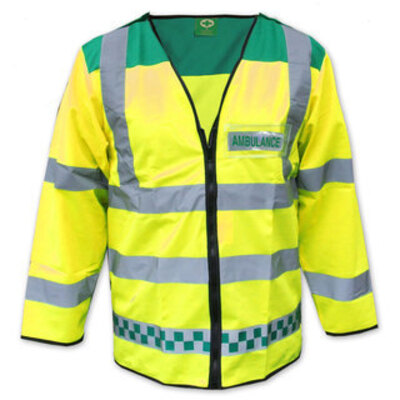 Hi-Vis Sleeved Waistcoat - Green & Yellow - Made To Measure