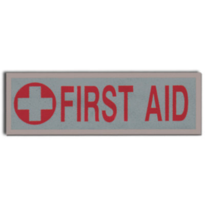 Large Reflective Badge First Aid with Cross