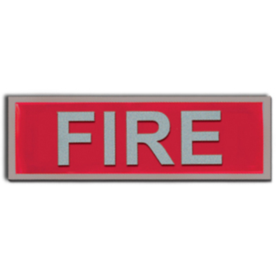 Small Reflective Badge Fire Red