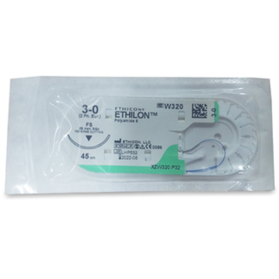 W320 Ethilon Blue Suture - Size 3/0